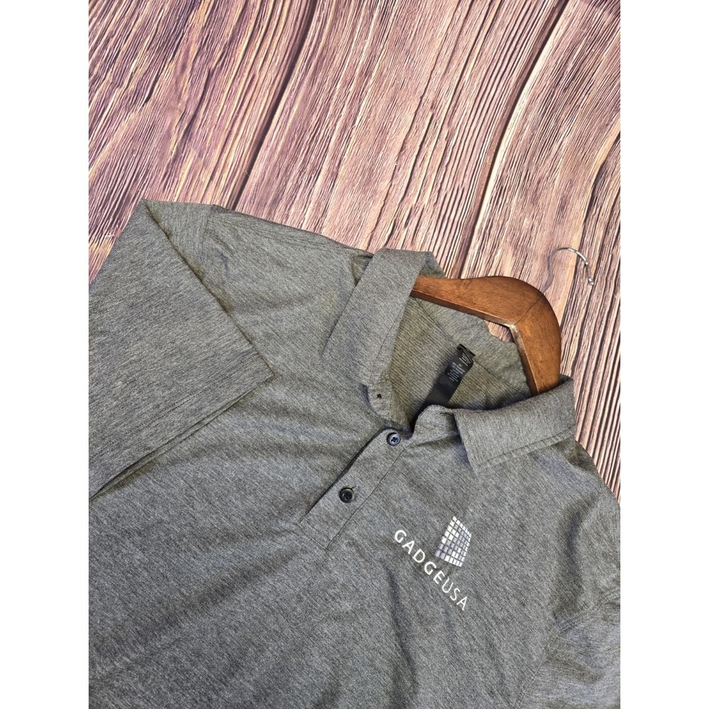 Lululemon Polo Shirt Mens XL Gray‎ Short Sleeve Performance Stretch Golf